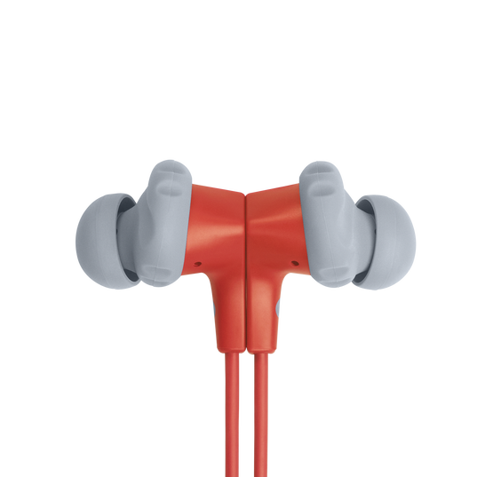 JBL Endurance Run 2 Wired - Coral Orange - Waterproof Wired Sports In-Ear Headphones - Detailshot 1